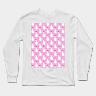 Fall print with squash on pink background Long Sleeve T-Shirt